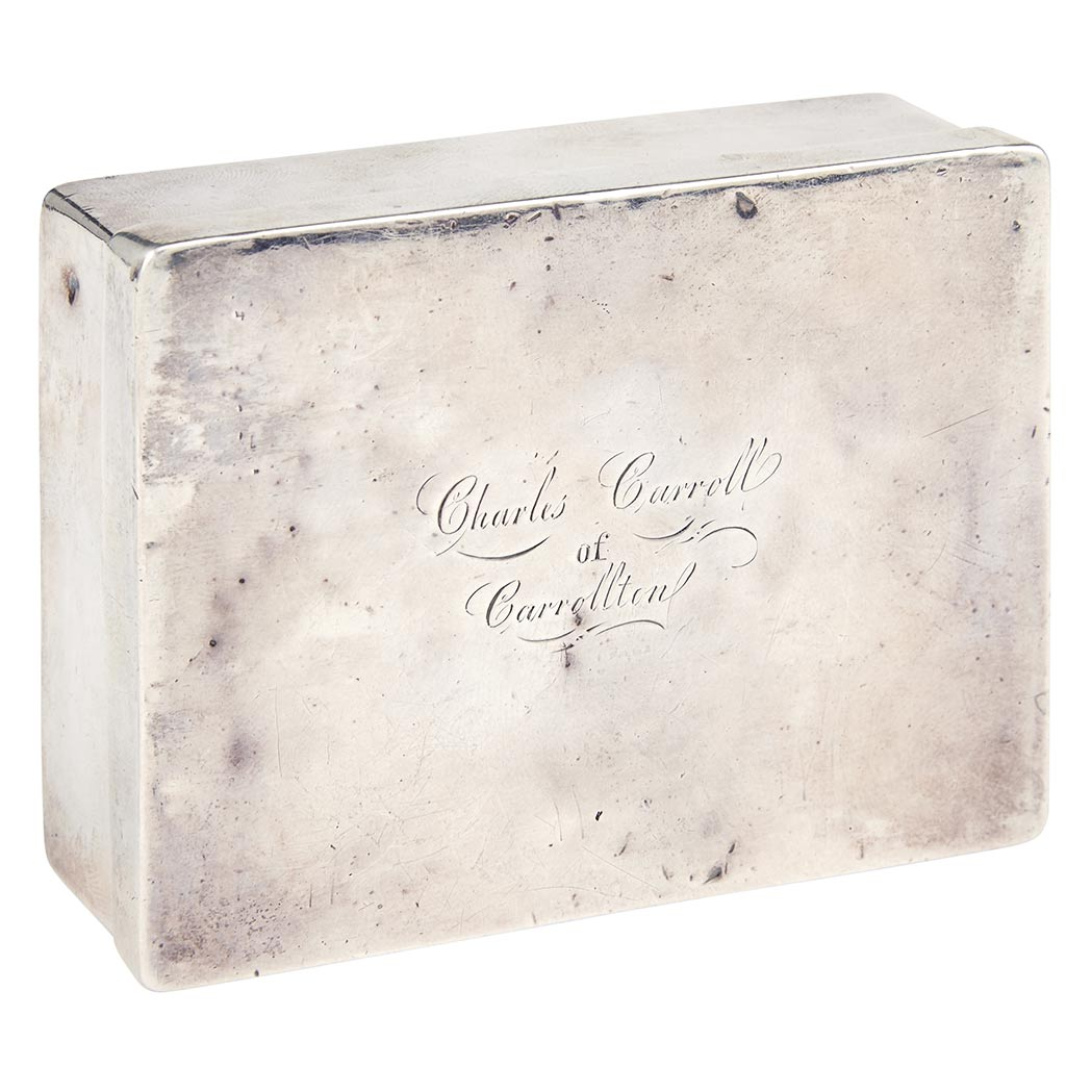 French Silver Snuff Tobacco Box Paris circa 1793 Of plain