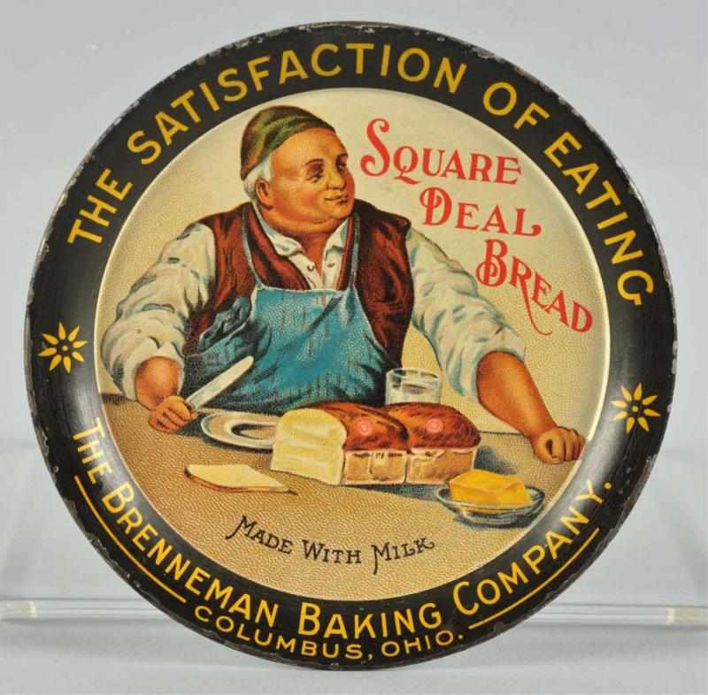 Square Deal Bread Advertising Tip Tray Description Manufactured by the