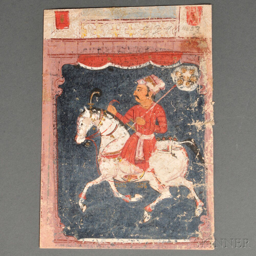 Two Miniature Paintings Persia India ink and color on paper