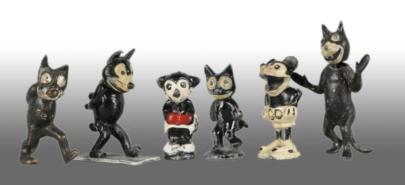 Lot of 6 Mickey Mouse Felix Figures Description Made of