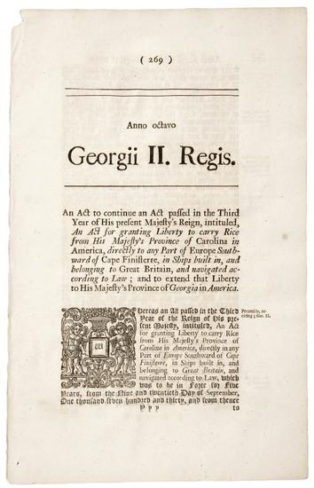 BRITISH ACT OF PARLIAMENT Anno Regni Georgii II An Act