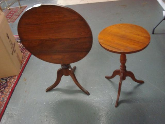 2 Mahogany Tables One a Flip Top Flip top is