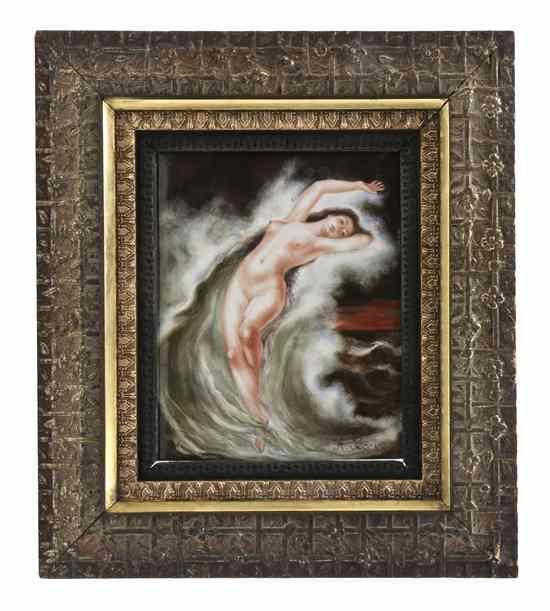 A Berlin K P M Porcelain Plaque signed A Bock
