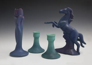 Four Pieces of Van Briggle Pottery 20th c consi Four