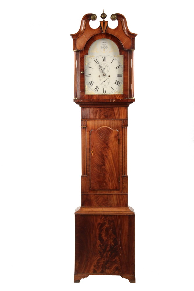 SHEFFIELD TALL CLOCK Early 19th c Chippendale 8 Day Time
