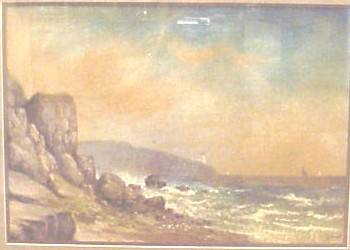 Walter Simmons Hunt American 20th C pastel on paper coastal