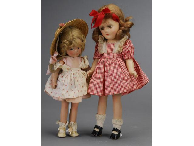 Lot Two Madame Alexander Composition Dolls America ca 1940 largest