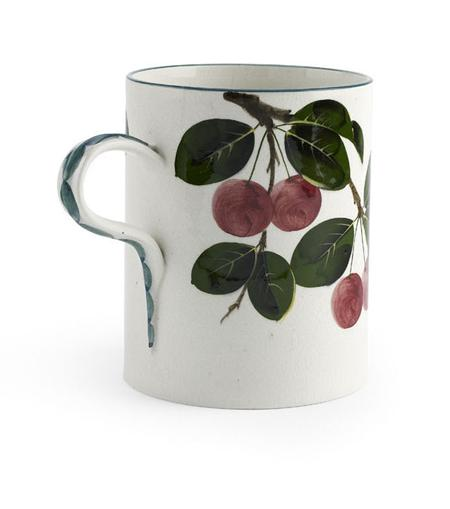 WEMYSS LARGE MUG EARLY 20TH CENTURY decorated with cherries painted