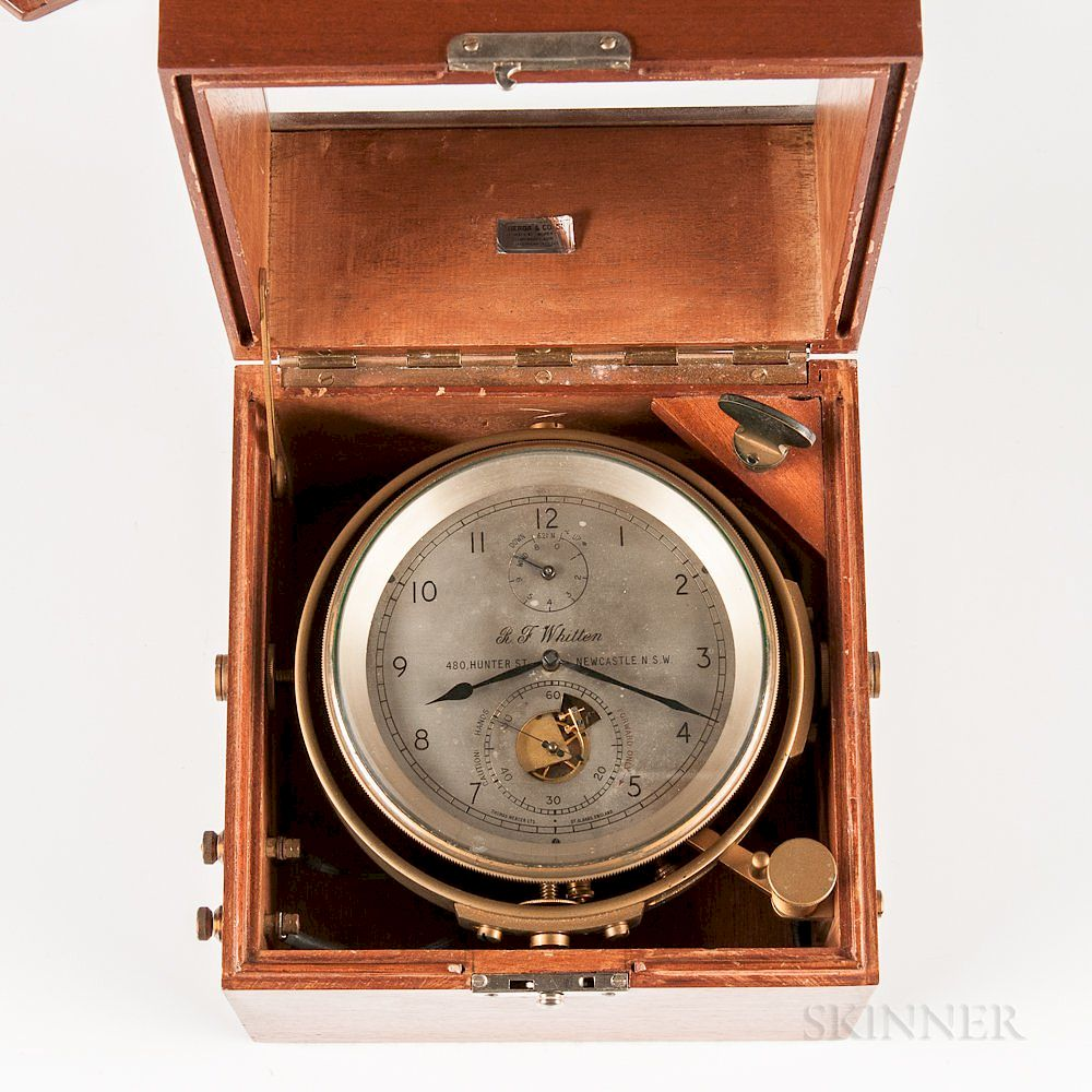Thomas Mercer Eight day Boxed Chronometer No 621 and Certificate