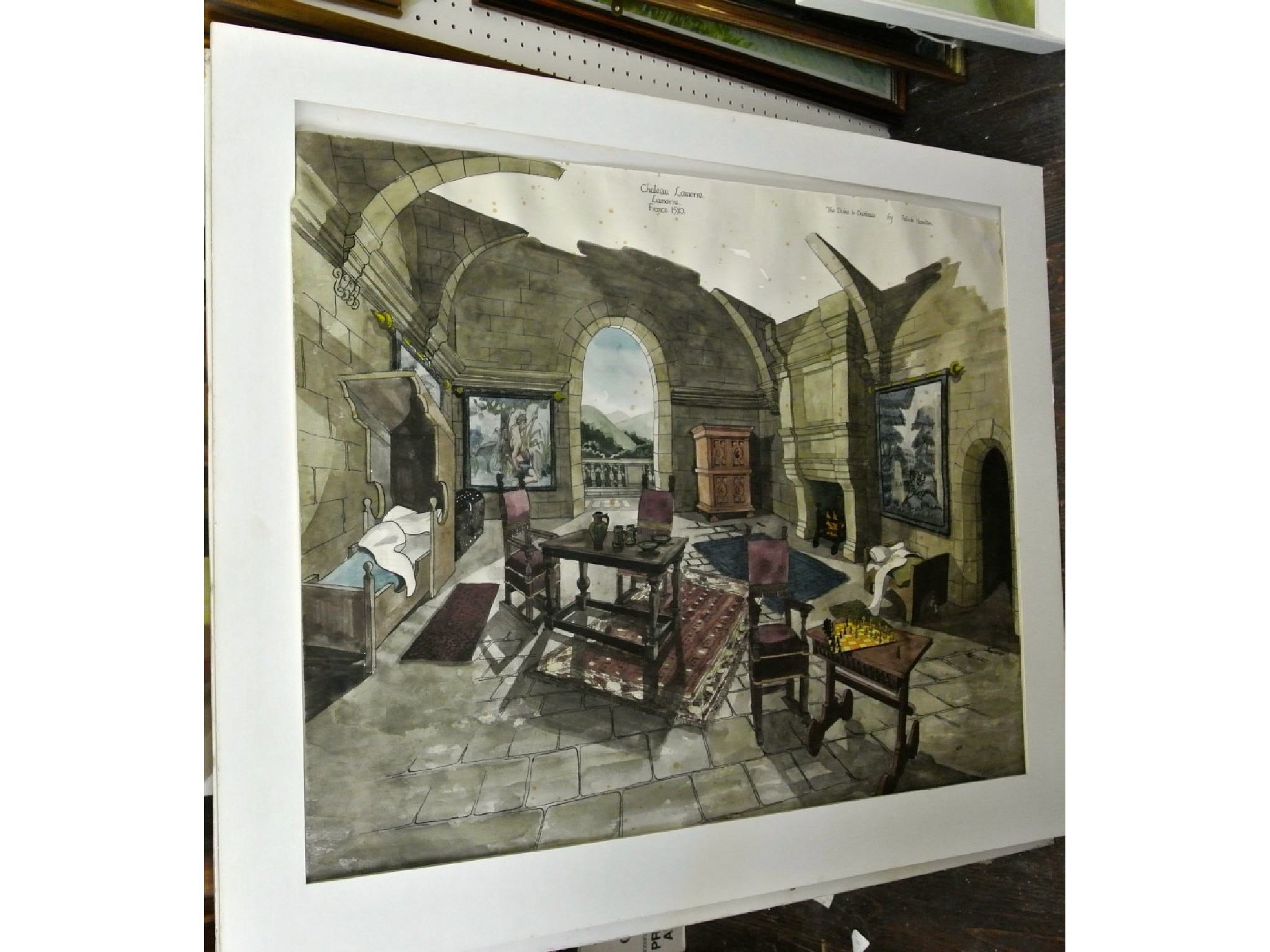 An interesting collection of pictures including a gouache study of