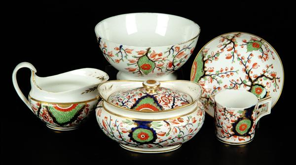 The remnants of a Derby Japan pattern part tea service