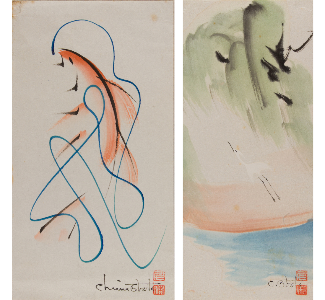 WORKS ON PAPER CHIURA OBATA lot of 2 Chiara Obata