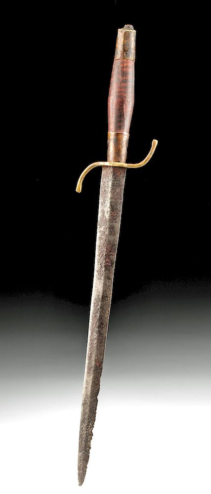 Early 18th C Spanish Colonial Iron Sidearm Dagger North America