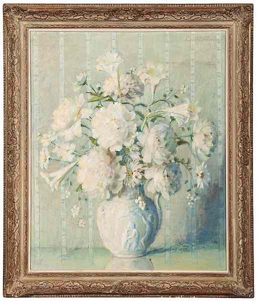 Peonies and Lilies by Carl Blenner Carl Blenner American 1864
