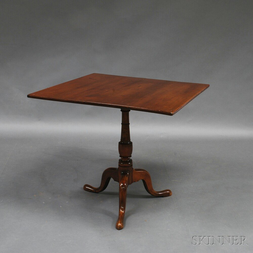 Queen Anne Cherry Tilt top Tea Table New England 18th