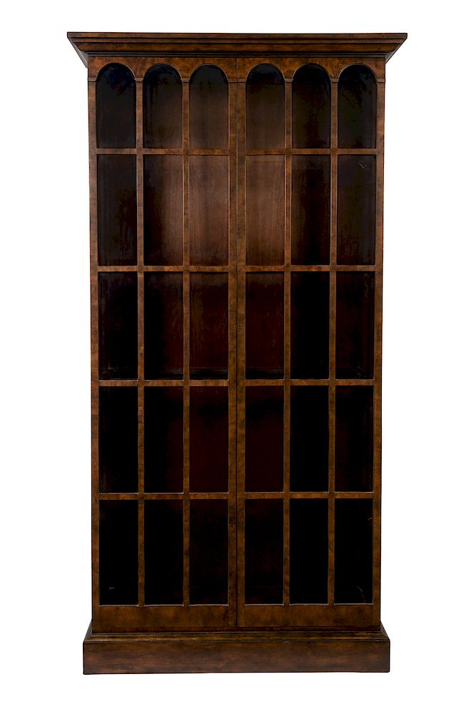A George III Style Walnut Veneered Bookcase A George III