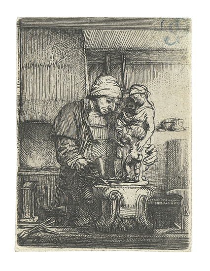 REMBRANDT VAN RIJN The Goldsmith Etching and drypoint 1655 80x58