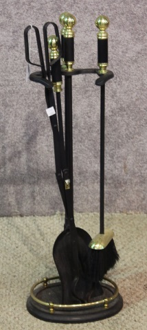 Brass Iron Fire Tool Set29 H