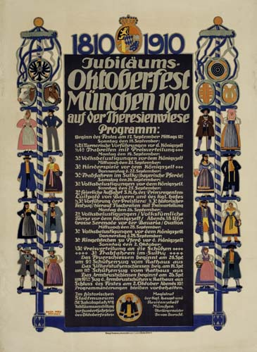 PAUL NEU OCTOBER FEST 1910 49x36 inches Druckereien und Kunstanstalten