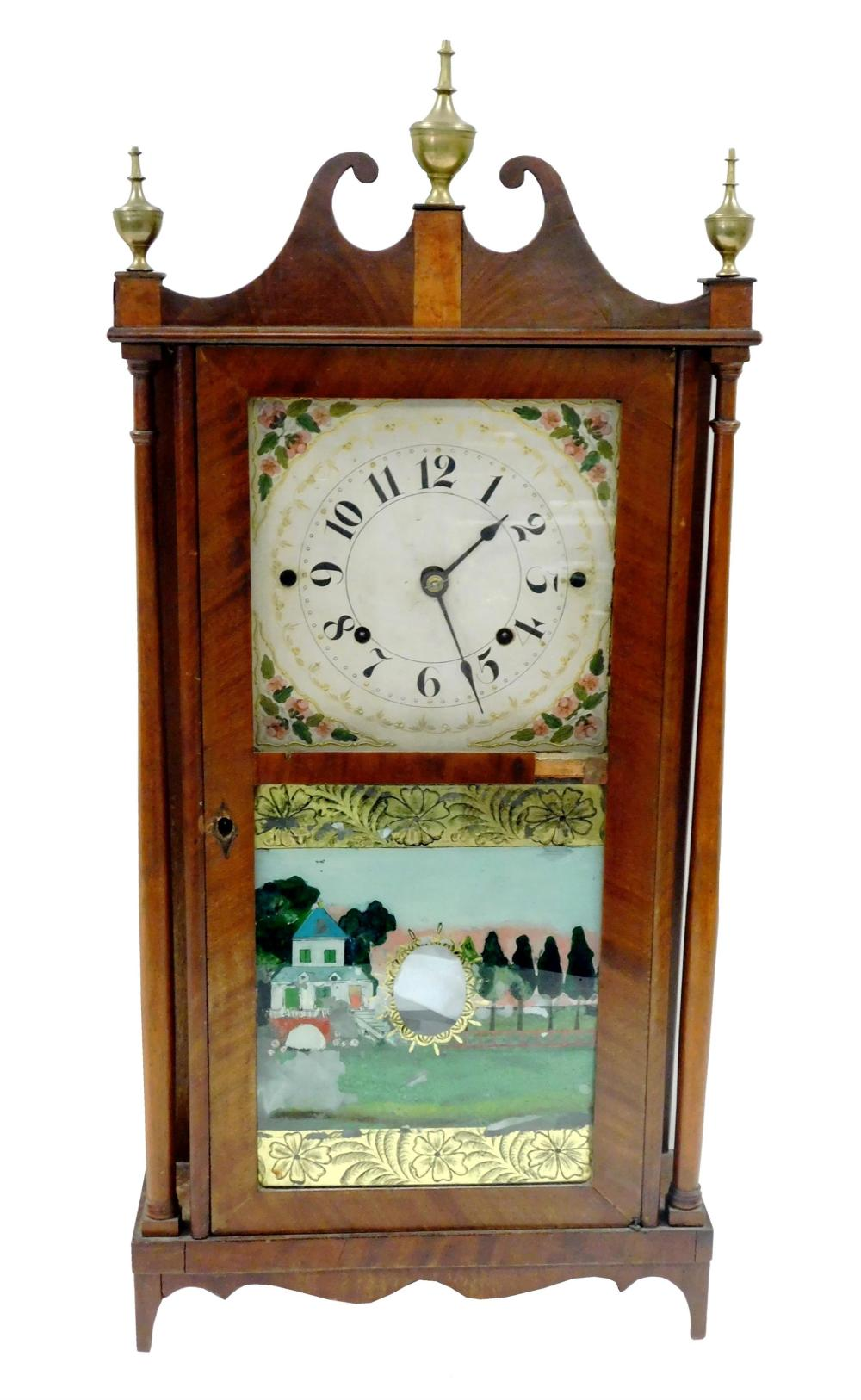 Pillar and Scroll Shelf Clock tall style pillar and scroll