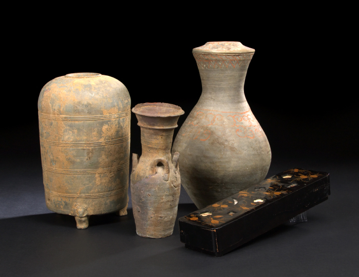 Chinese Burial Grain Storage Jar Han Dynasty 206 B C