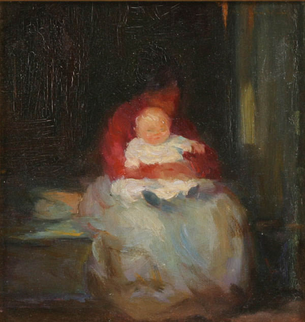Wayman Elbridge Adams American 1883 1959 Mother and Child oil