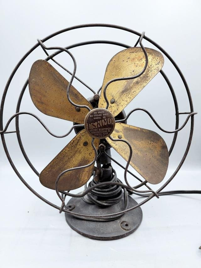 Antique Eskimo Fan Model 35 not working 12 5 tall