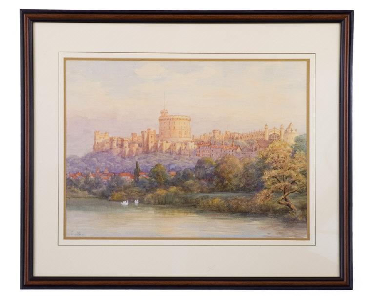 Windsor Castle by Edgar Morton monogrammed E M