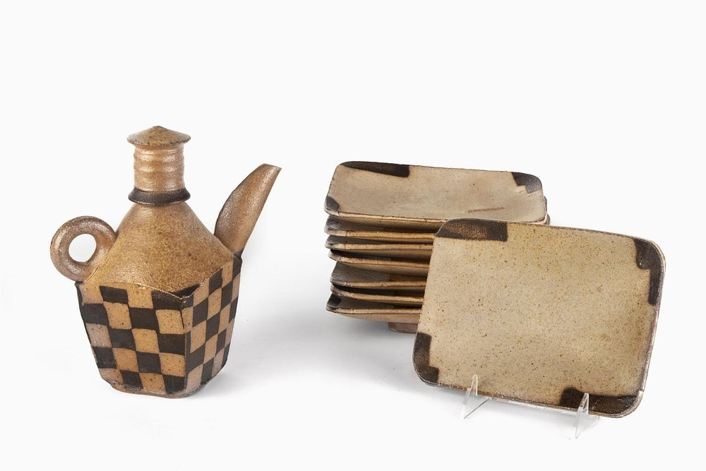 Mark Pharis Sake Pot and Eight Plates Mark Pharis b