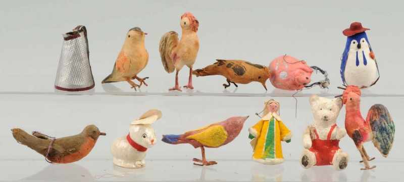 Lot of 14 Christmas Ornaments Description Most are birds Wear
