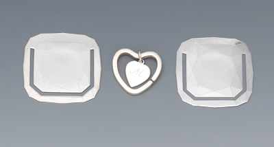Tiffany Co Sterling Silver Bookmarks and a Key Ring Diamond