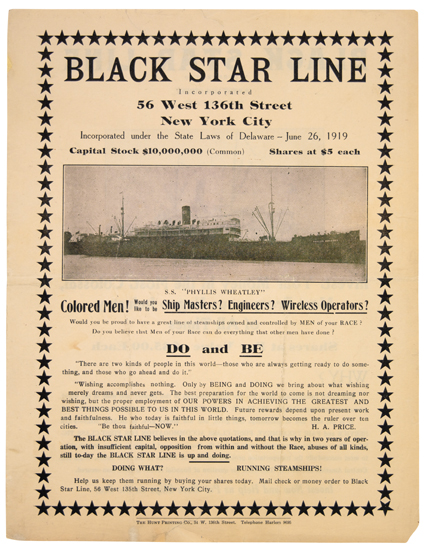 GARVEY MARCUS Black Star Line Invest Your Money in the