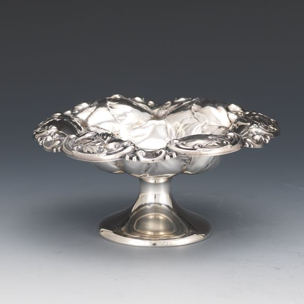 WHITING MFG CO ART NOUVEAU STERLING SILVER FOOTED DISH DATED
