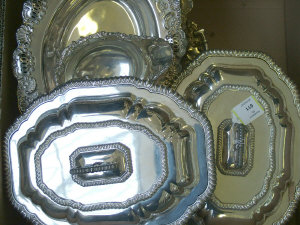 A collection of silver plated items To include a pair