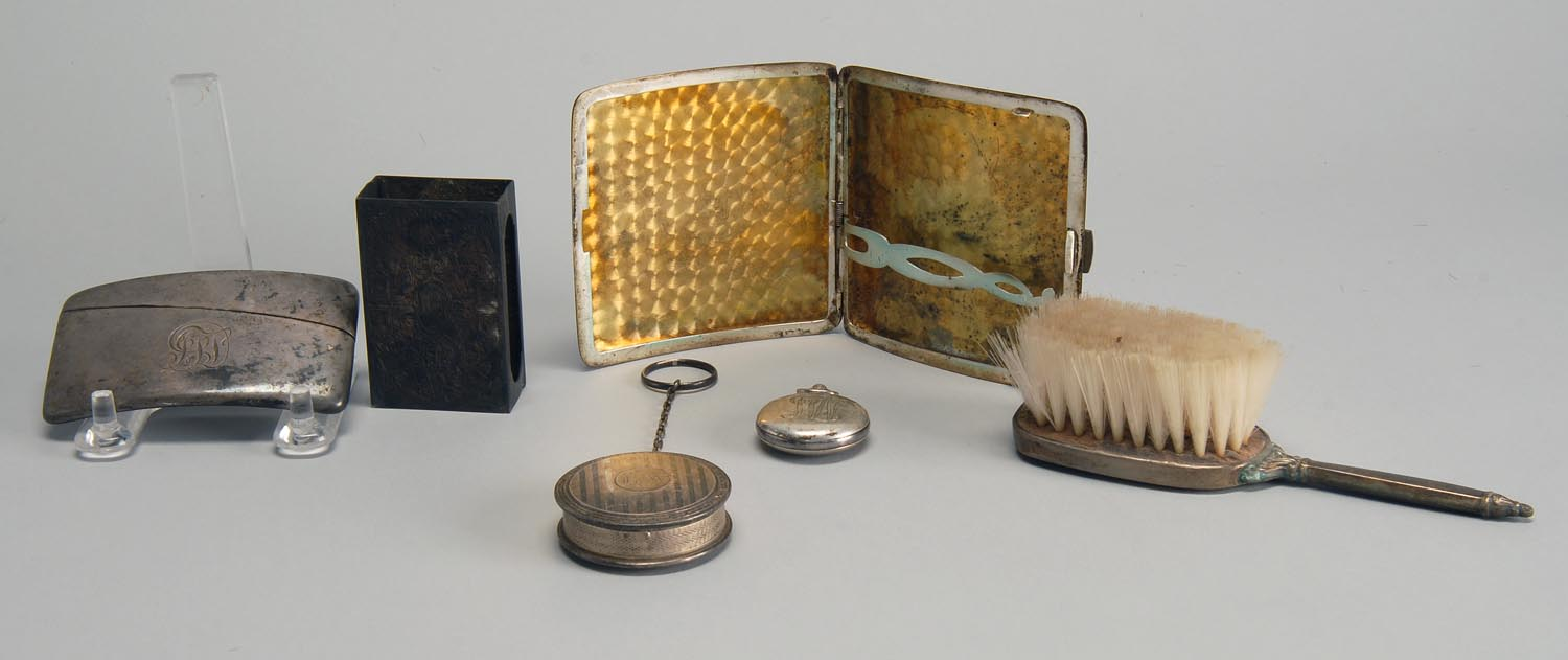 SIX PIECES OF STERLING SILVER HOLLOWWARE by various makers Includes