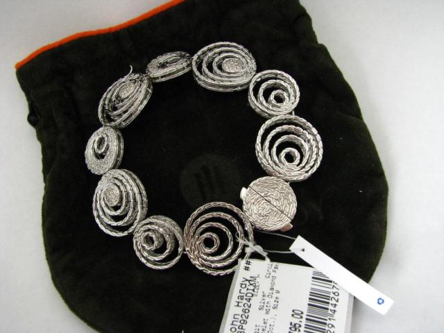 John Hardy Langit silver circle diamond pave bracelet The 7