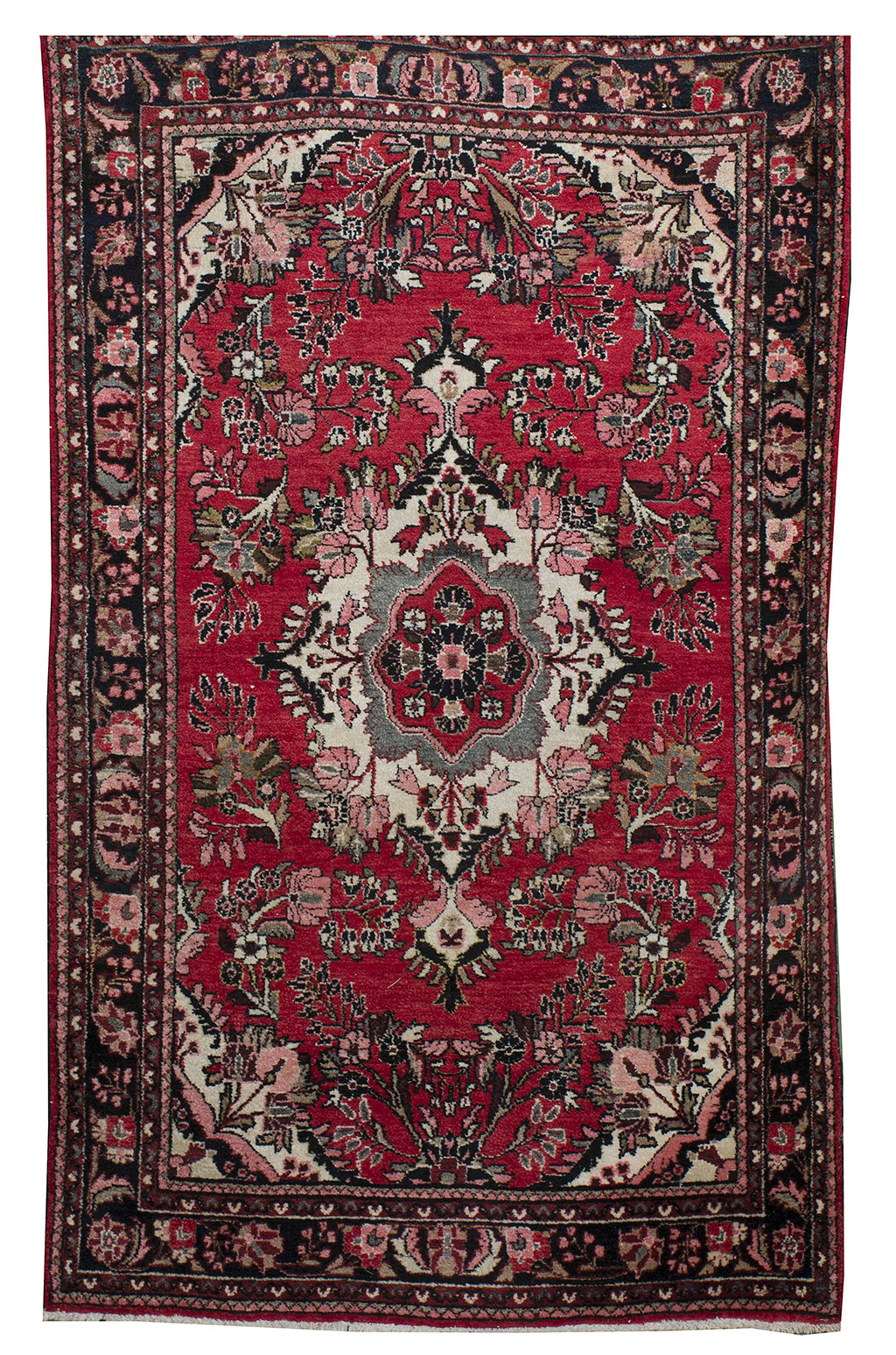 ORIENTAL RUG HAMADAN 4 5 x 6 11 Red gray