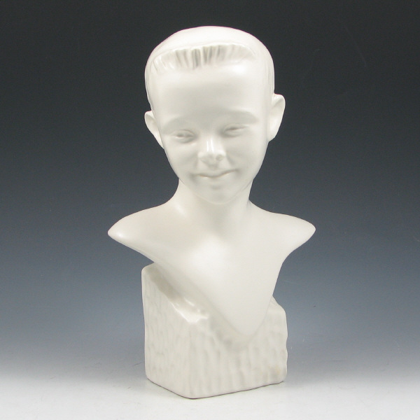 Bust of a boy by Florence Ceramics Co of Pasadena