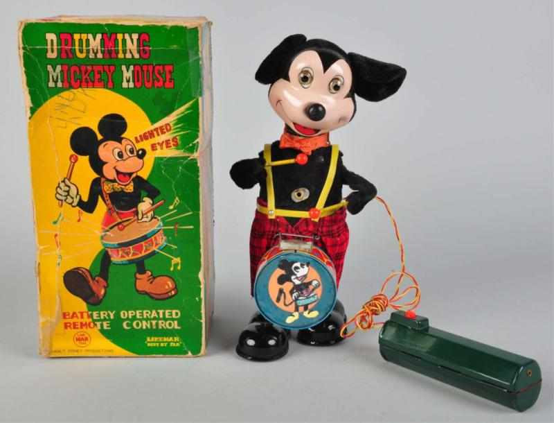 Walt Disney Drumming Mickey Mouse Battery Op Toy Remote control