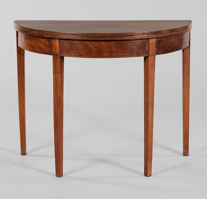 Federal Inlaid Mahogany Games Table New England 1800 1810 mahogany