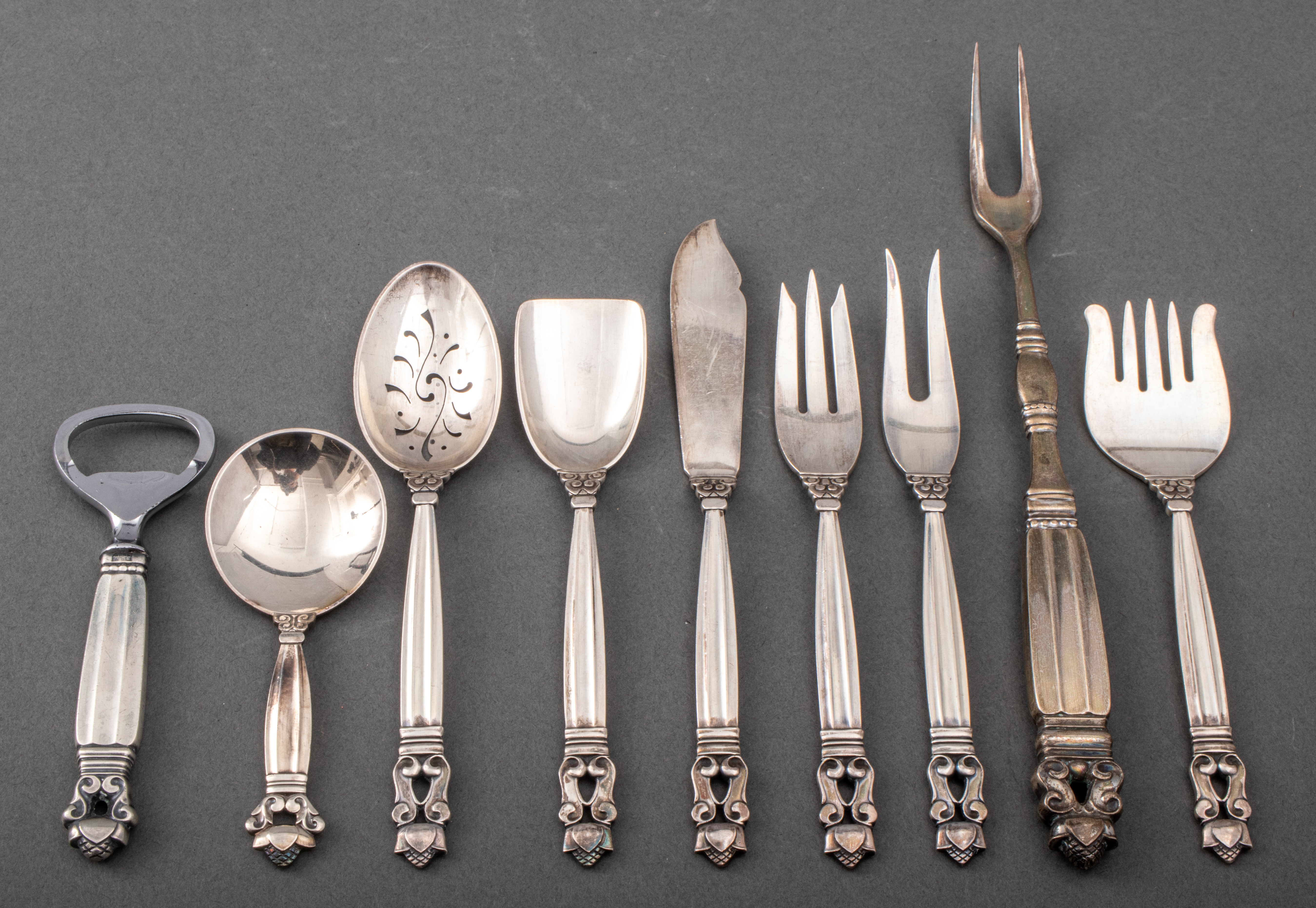 GEORG JENSEN DANISH MODERN SILVER BAR SET Georg Jensen Danish