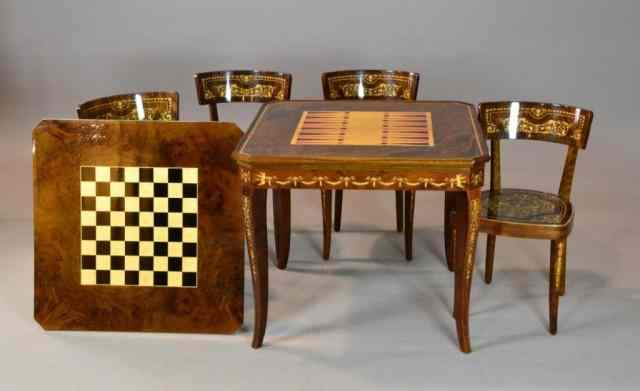 5 PCS ITALIAN MULTI PURPOSE GAMING TABLEStriking intricately designed gaming