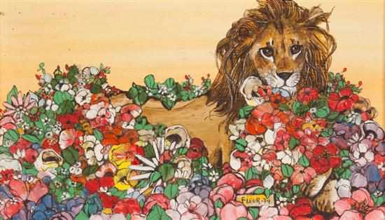 Fleur Cowles American c 1908 2009 Flower Bed oil on