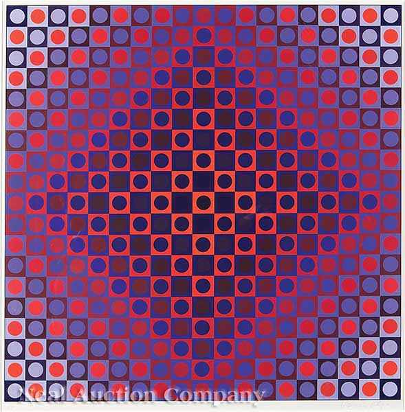 Victor Vasareli French Hungarian 1906 1997 Op Art Composition c