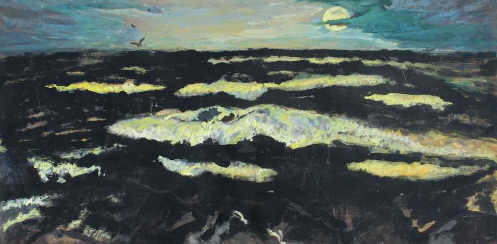 KUZULKA Kierstead American 1905 1985 Nocturnal Surf Oil Board 24