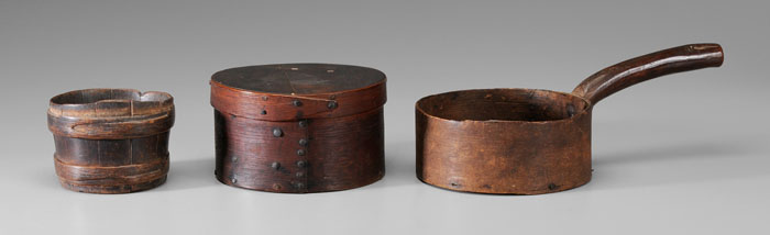 Wooden Dipper Pantry Box Dry Measure probably American 19th century