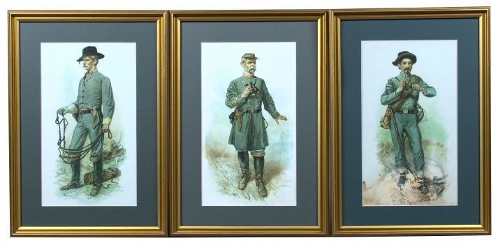 William Ludwell Sheppard American 1833 1912 Three Confederate Soldiers trio