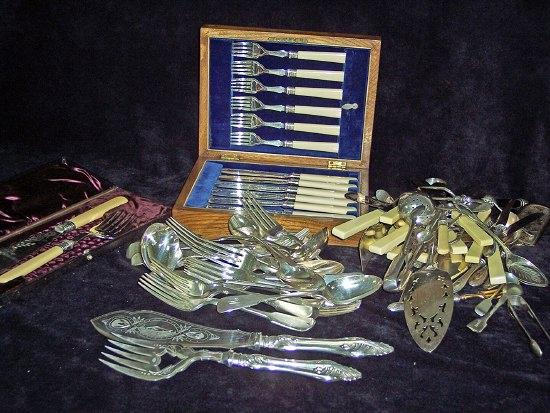 A quantity of flatware mainly fiddle pattern together with a