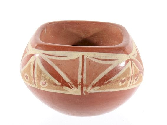 1940 s Red Santa Clara Pottery Bowl Featured in this