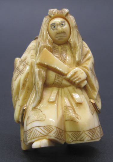 Custom Made Fourteen Karat Yellow Gold and Ivory Lady s